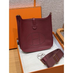 에르메스 Hermes Evelyne 29cm clemence 57 Bordeaux/gold