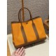 에르메스 Hermes Garden party 30cm Canvas and Negonda Orange and gold
