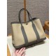 에르메스 Hermes Garden party 30cm Canvas and Negonda Trench Gris Meyer Bleu tempete