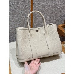 에르메스 Hermes Garden party 30cm Negonda 10 Craie