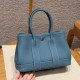 에르메스 Hermes Garden party mini 23cm Negonda 75 Blue Jean