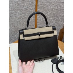 에르메스 Hermes Kelly 25cm Epsom 4C Ecorce/silver