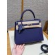에르메스 Hermes Kelly 25cm Epsom 9K Iris/silver