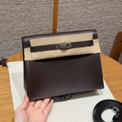 에르메스 Hermes Kelly danse 22cm swift 46 Ebene/silver