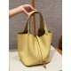 에르메스 Hermes Picotin lock 22cm clemence 1Z Jaune poussin/gold