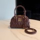 미우 미우 Miu Miu 5BB191 Arcadie Materasse Napa Leather Bag Wine red 22cm