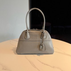 미우 미우 Miu Miu 5BB199 Vivant Nappa 가죽 백 Grey 32cm