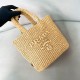 프라다 Prada 1BG422 Small crochet tote bag Tan 24cm
