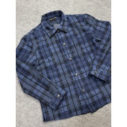 루이비통 Louis Vuitton 모노그램 타탄 데님 오버셔츠 1AIK90