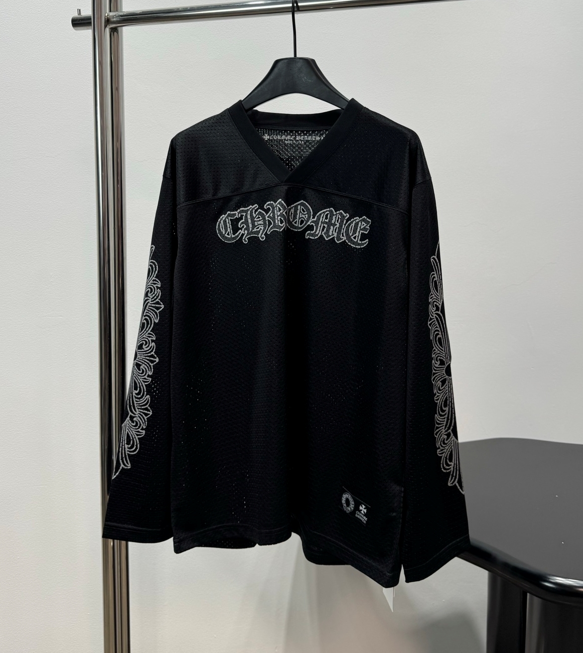 크롬하츠 Chrome Hearts 웜 업 롱슬리브 저지 블랙
