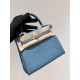 에르메스 Hermes Kelly 25cm Togo Grade 1 75 Blue Jean/silver (Fil Au Chinois)