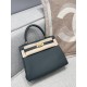 에르메스 Hermes Kelly 25cm Togo Grade 1 Q0 Vert Mangrove/silver (Fil Au Chinois)