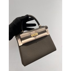 에르메스 Hermes Kelly 25cm Togo Grade 1 V8 Vert Loden/gold