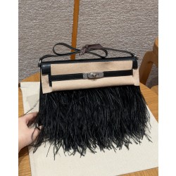에르메스 Hermes Kelly elan Folie 27cm Chevre 89 Noir/silver