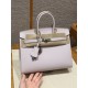에르메스 Hermes Birkin 25cm Epsom 09 Mauve pale/silver