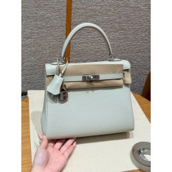 에르메스 Hermes Kelly 25cm Togo M4 Girs pale/silver