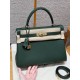에르메스 Hermes Kelly 32cm Togo 2Q Vert Anglais/gold