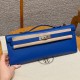 에르메스 Hermes Kelly cut 31cm Swift 7T Blue Electric/silver