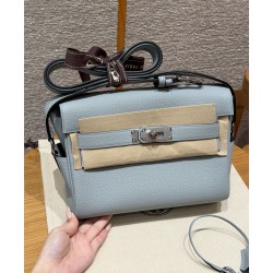 에르메스 Hermes Kelly Messenger 24cm Evercolor P0 Girs Pantin/silver