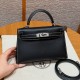 에르메스 Hermes Mini Kelly 19cm Epsom 89 Noir/silver