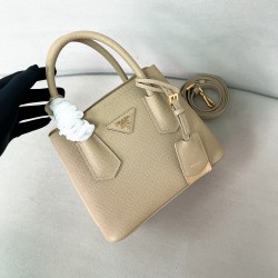 프라다 Prada 1BA497 Double Saffiano leather mini-bag Cameo 22.5cm