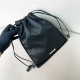 프라다 Prada 1NK063  Wish Silk Duchesse Pouch Black 29cm