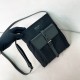 프라다 Prada 2VH208 Route canvas and leather shoulder bag Black 22cm