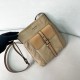 프라다 Prada 2VH208 Route canvas and leather shoulder bag Khaki 22cm