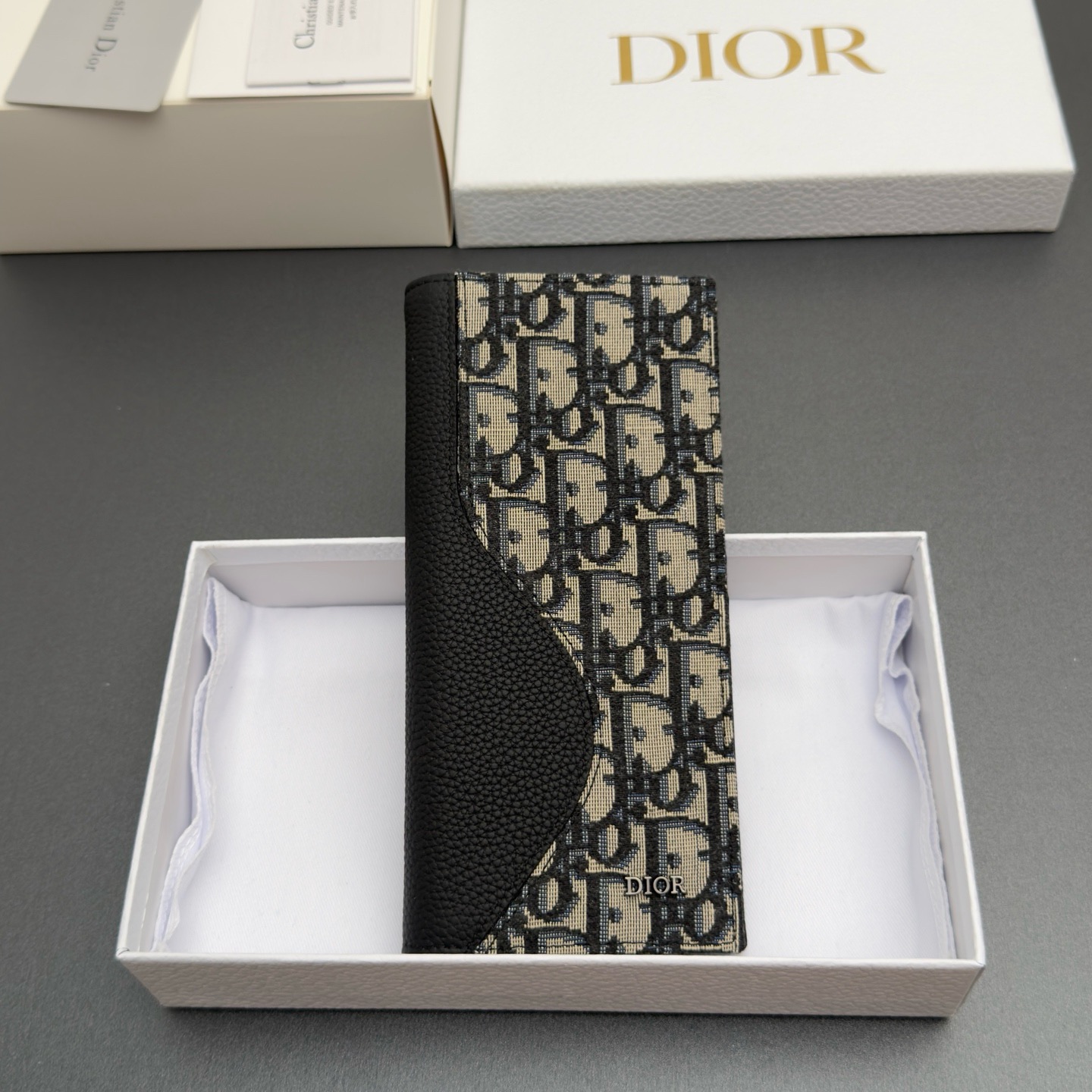 디올 Dior H 330 지갑 Blue 18cm