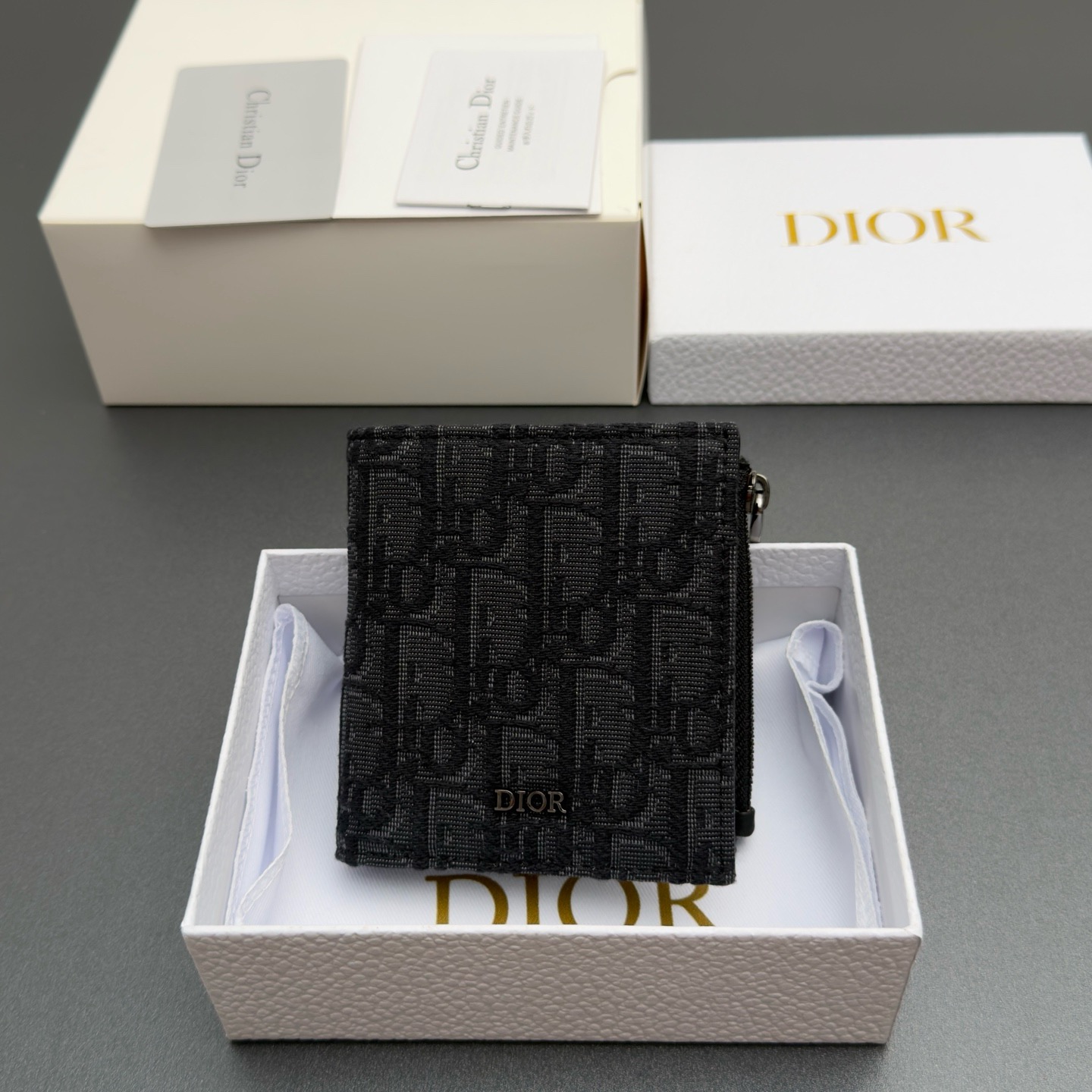 디올 Dior H 339 지갑 Black 11.8cm