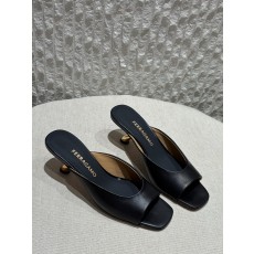 살바토레 페라가모 Salvatore Ferragamo 힐 슬라이드 Black