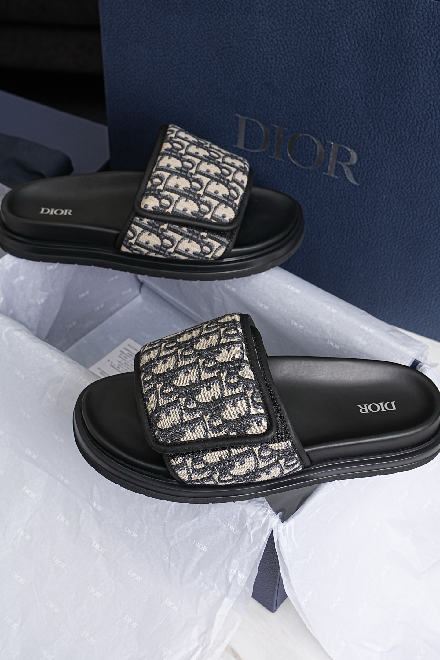 디올 Dior Aqua 슬리퍼 Beige&Black