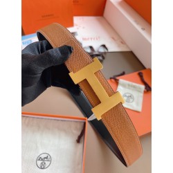 에르메스 Hermes H wire drawing&double-sided Epsom 벨트 38mm