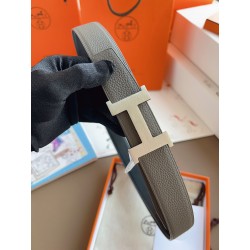 에르메스 Hermes H wire drawing&double-sided Togo 벨트 32mm