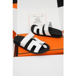 에르메스 Hermes Chypre 슬리퍼 White