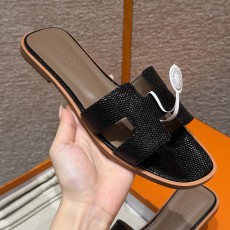 에르메스 Hermes 181 Oran sandal Lizard&89 Noir