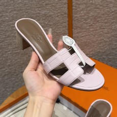 에르메스 Hermes 185 Oasis sandal Matte Alligator&09 Mauve pale