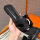 에르메스 Hermes 181 Oran sandal KK ostrich&89 Noir