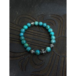 크롬하츠 Chrome Hearts Four Silver Beads Turquoise 8mm 팔찌